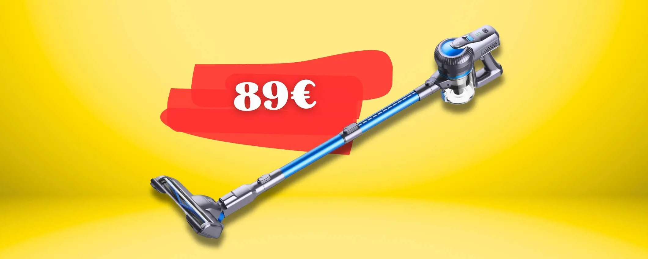 89€ per un aspirapolvere SENZA fili 4 in 1 con Motore Brushless, WOW