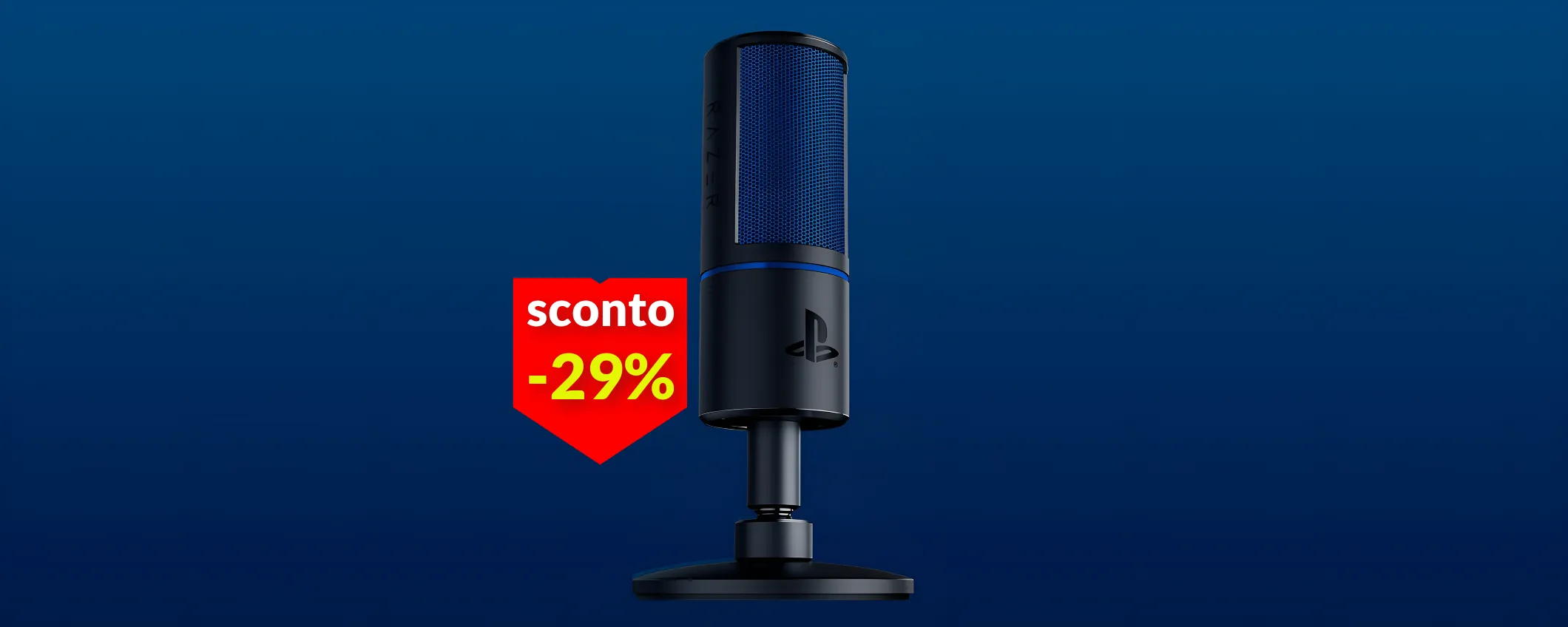 Razer Seiren X a soli 24€: microfono da streamer in sconto con le Offerte Prime