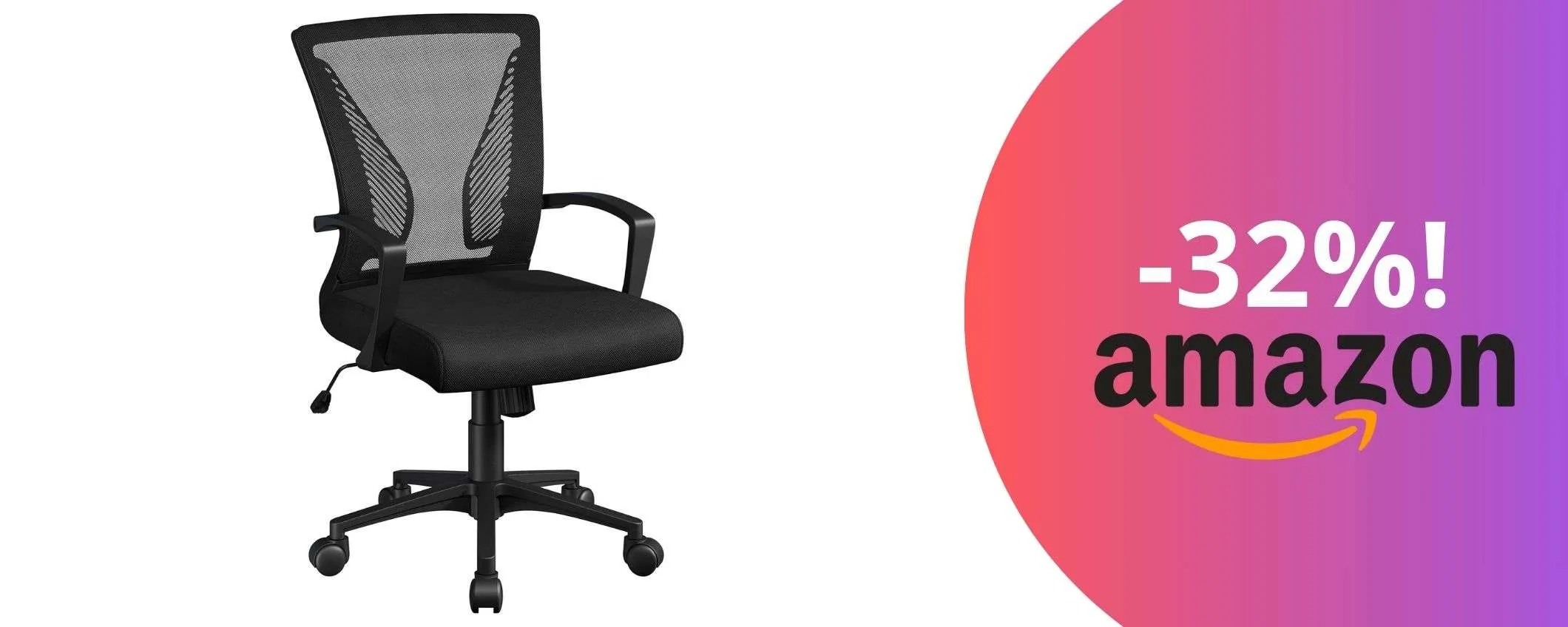 La sedia ergonomica per lavorare con comfort e stile: l'offerta imbattibile