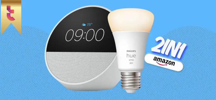 Echo Spot + Lampadina Philips Hue: piccolo sconto, potenziale enorme