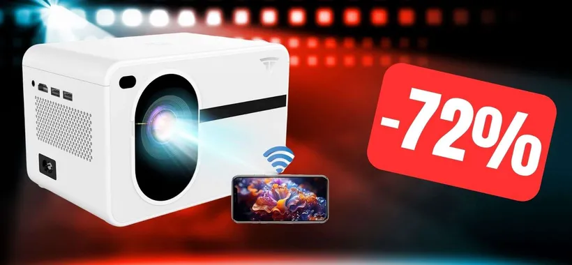 SHOCK AMAZON: Proiettore bluetooth Full HD con il 72% di sconto