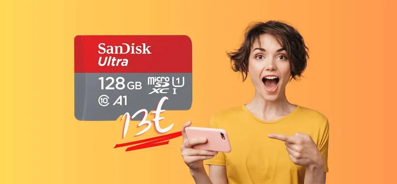 SanDisk Ultra: BOMBA Amazon per la microSD da 128 GB al 54% (13€)