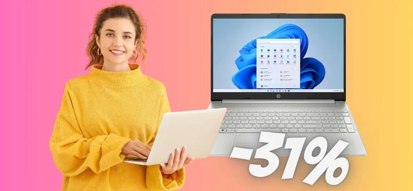 Notebook HP con Ryzen 3, 8GB RAM e SSD da 256GB a 180€ in MENO