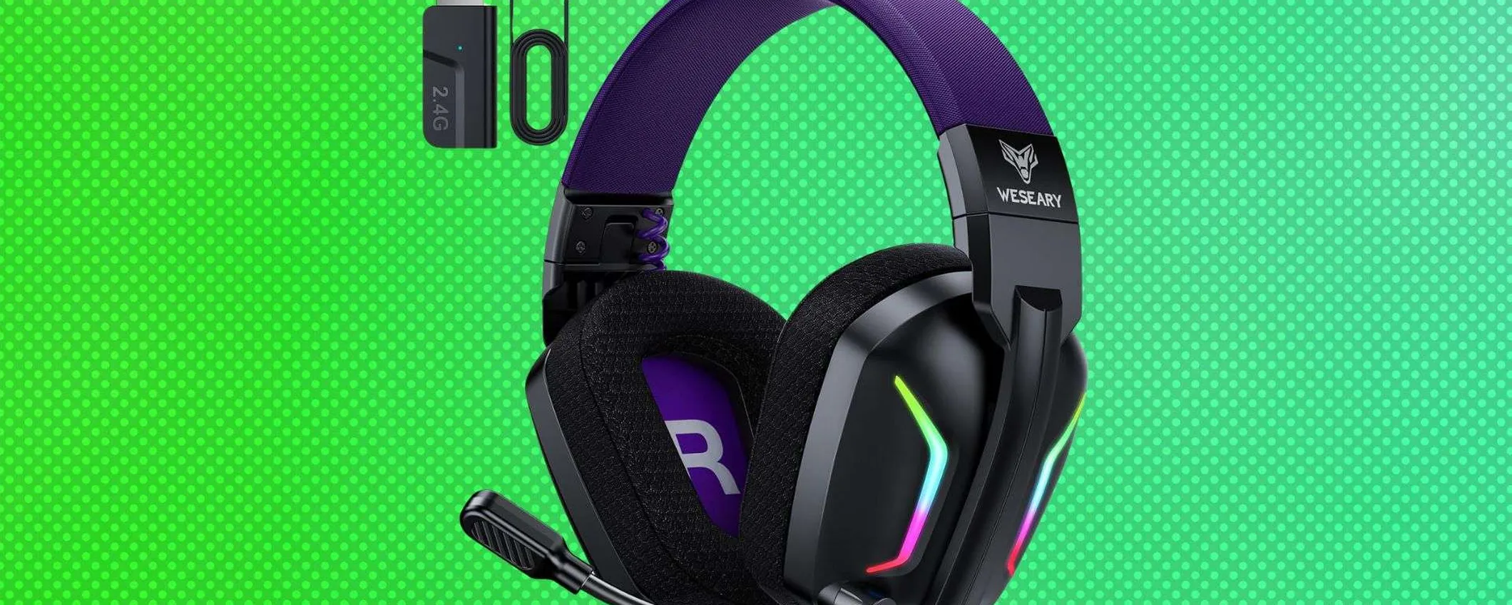 WESEARY WG1: cuffie gaming wireless con il 37% di sconto