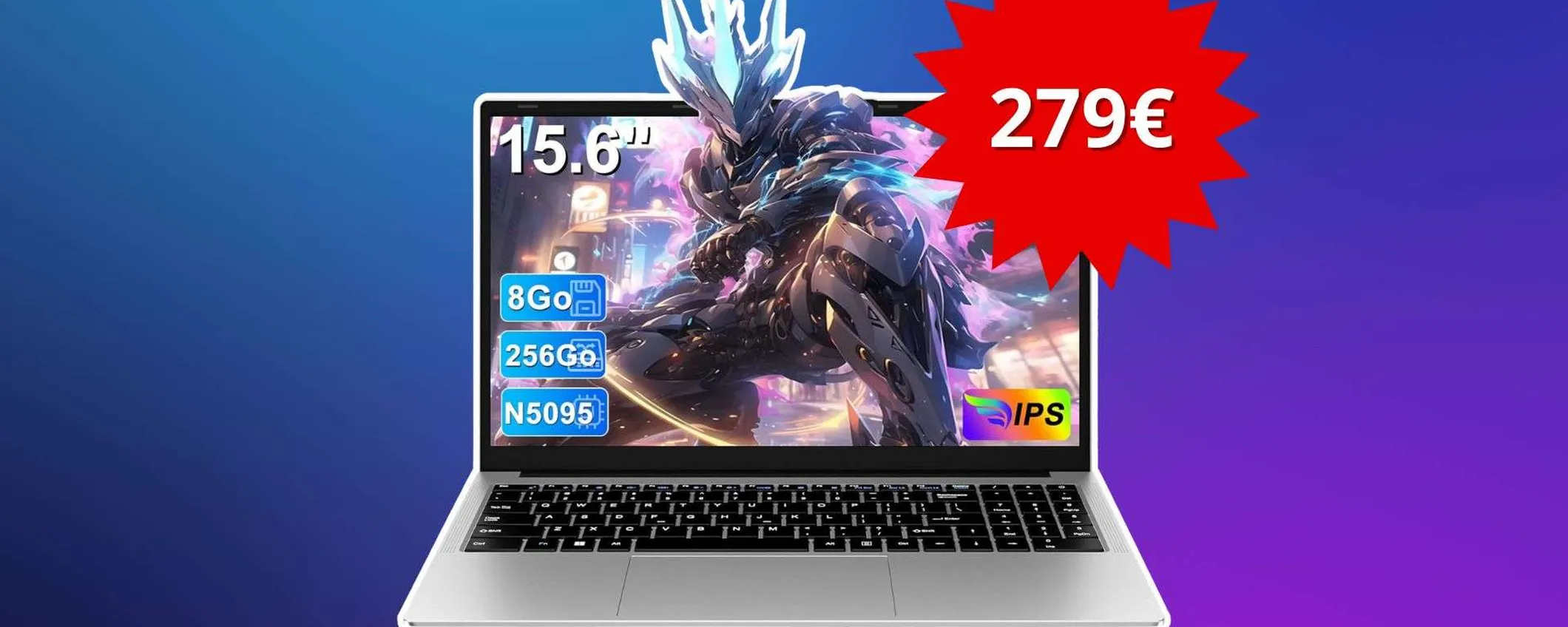 Solo 279,99€ per questo laptop economico con Windows 11: rapporto prestazioni-prezzo senza rivali (Amazon)