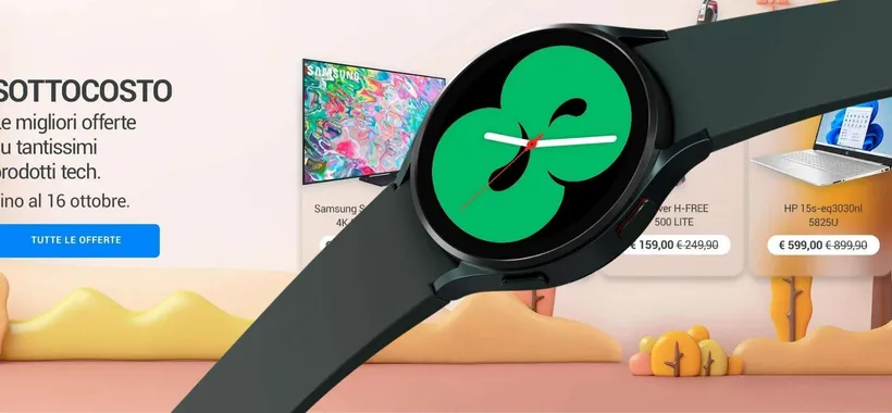 Volantino Unieuro: con il Sottocosto Samsung Galaxy Watch4 a 139€