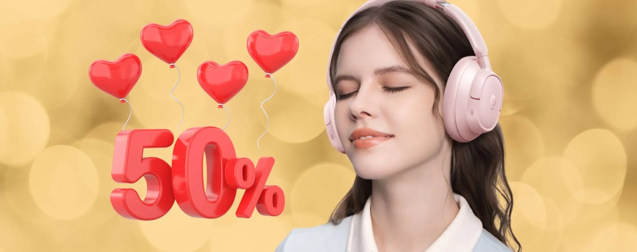 Cuffie Bluetooth con cancellazione del rumore e 80h di audio oggi al 50%