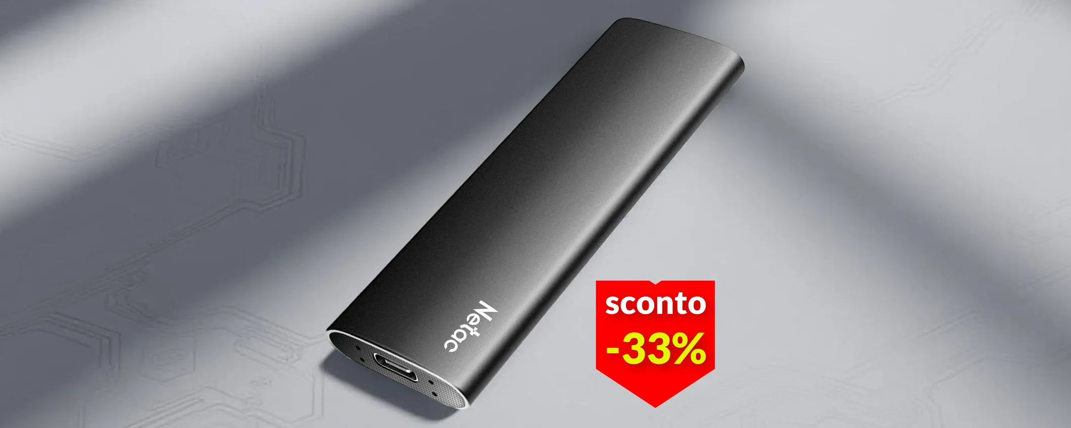 SSD esterno 1TB a 59€: pesa appena 30 grammi ma viaggia a 500MB/s