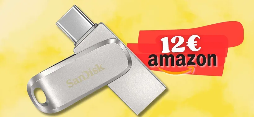 128GB di spazio su chiavetta USB doppia con SanDisk (12€)