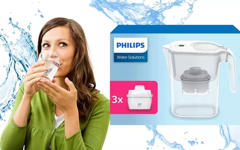 Philips: caraffa filtrante che depura l'acqua a MENO di 18€ su