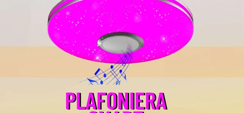 Plafoniera smart: luce modificabile con speaker INCLUSO