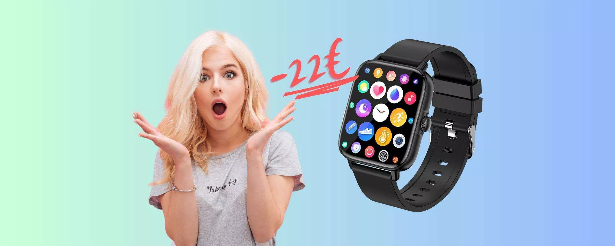 Solo 22€ e ti metti al polso uno smartwatch che risponde alle chiamate