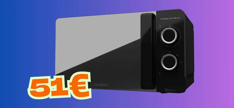 Forno a microonde Cecotec da 20L con 6 funzioni ora tuo a soli 51€