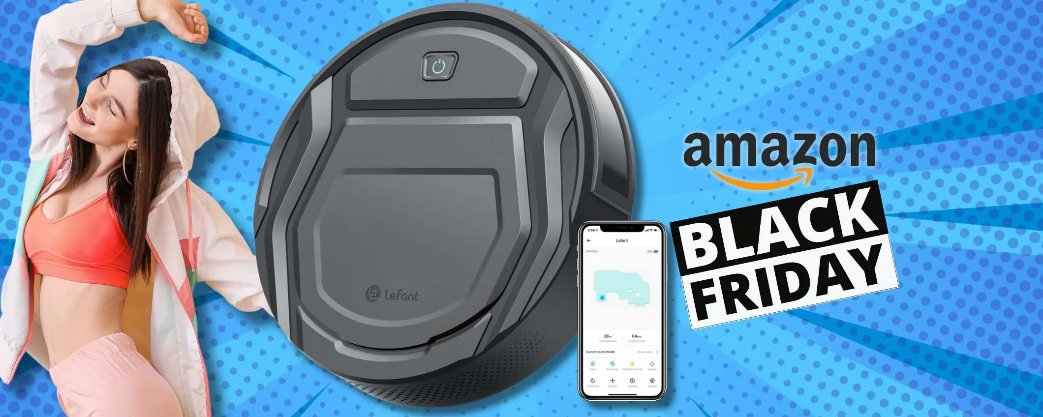 Robot Aspirapolvere? Con il coupon lo hai a metà PREZZO: aspira e lava