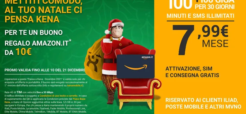Kena Special: fino a 200GB e 10€ di Buono Amazon!
