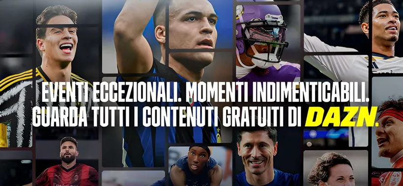 Tutti gli eventi disponibili gratis su DAZN per i prossimi giorni