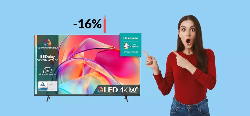 Smart TV 4K 50'' Hisense: il prezzo non smette di scendere (359€)