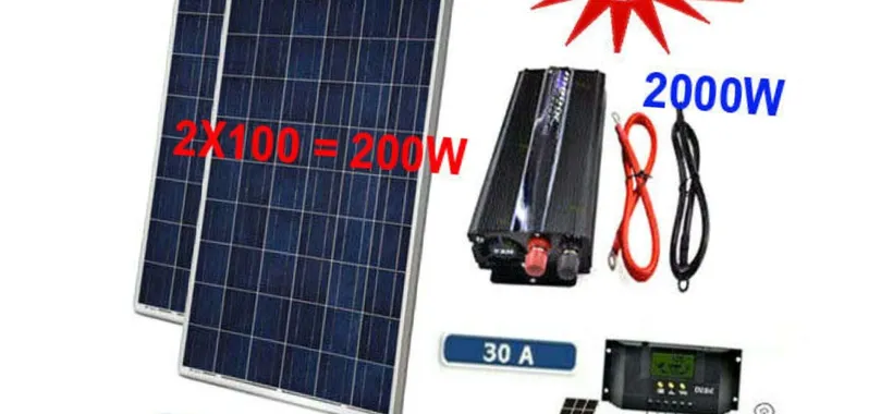 Fotovoltaico a casa: kit 2KW al dì con inverter 2000W, prezzo ASSURDO