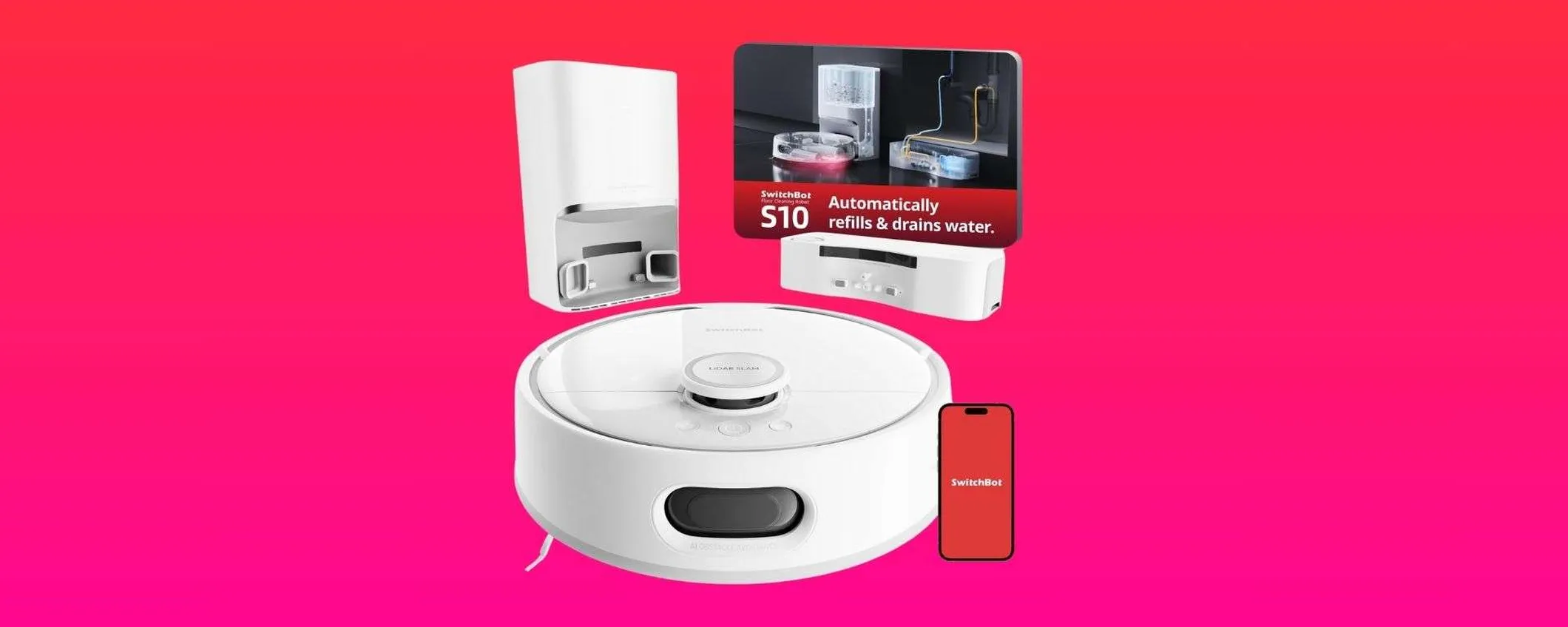 Robot aspirapolvere SwitchBot S10 in offerta: oggi è tuo a metà prezzo