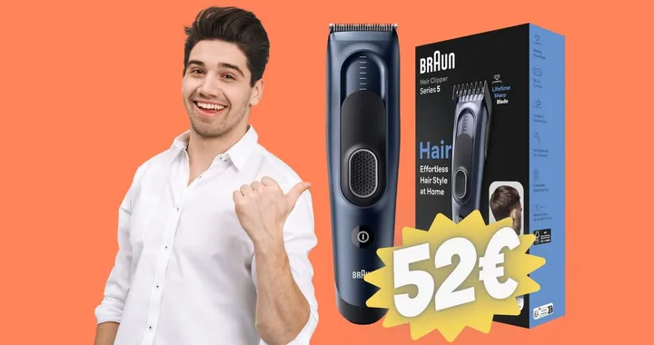 Braun Series 5: tagliacapelli wireless con 17 impostazioni e 2 pettini