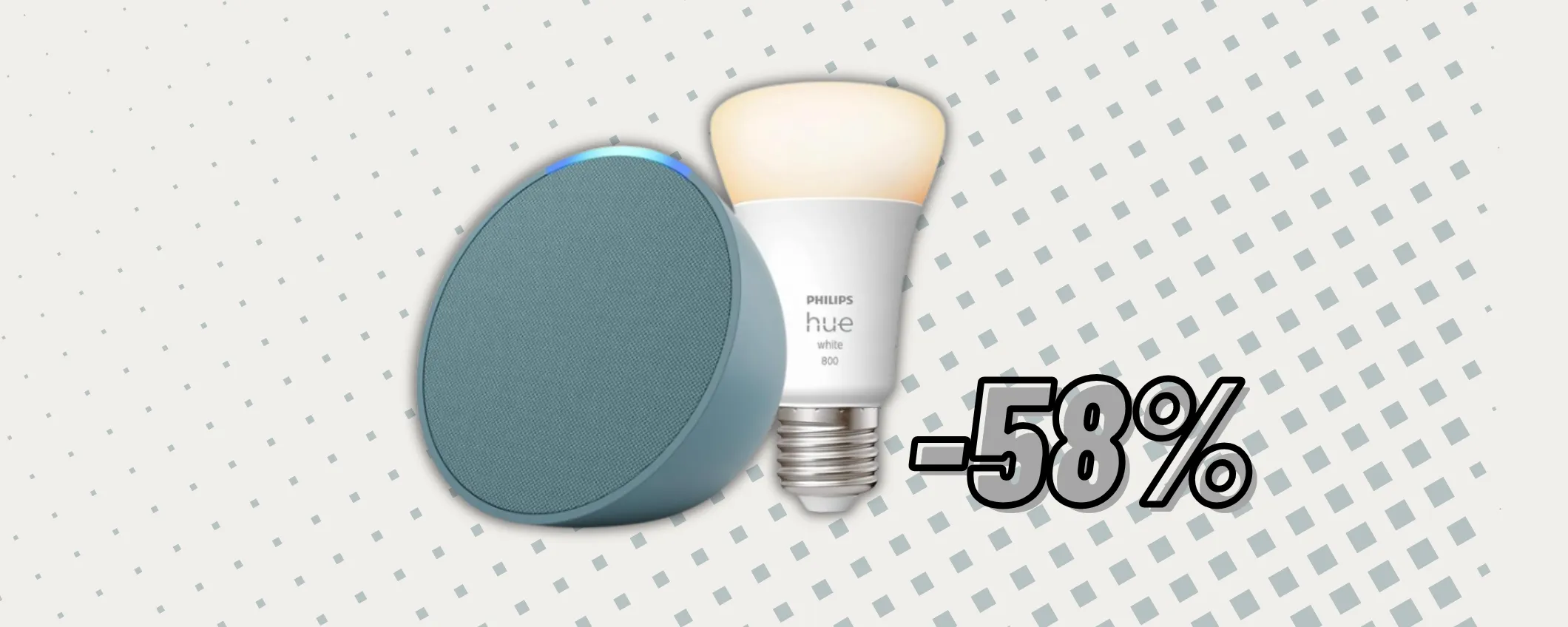 Echo Pop e la lampadina Philips Hue insieme a soli 29,90 euro