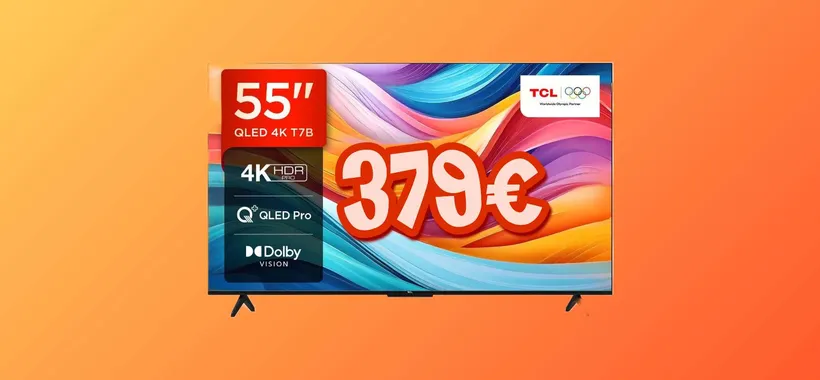 Cinema in salotto? Smart TV TCL QLED 4K 55" a 379€ su Amazon