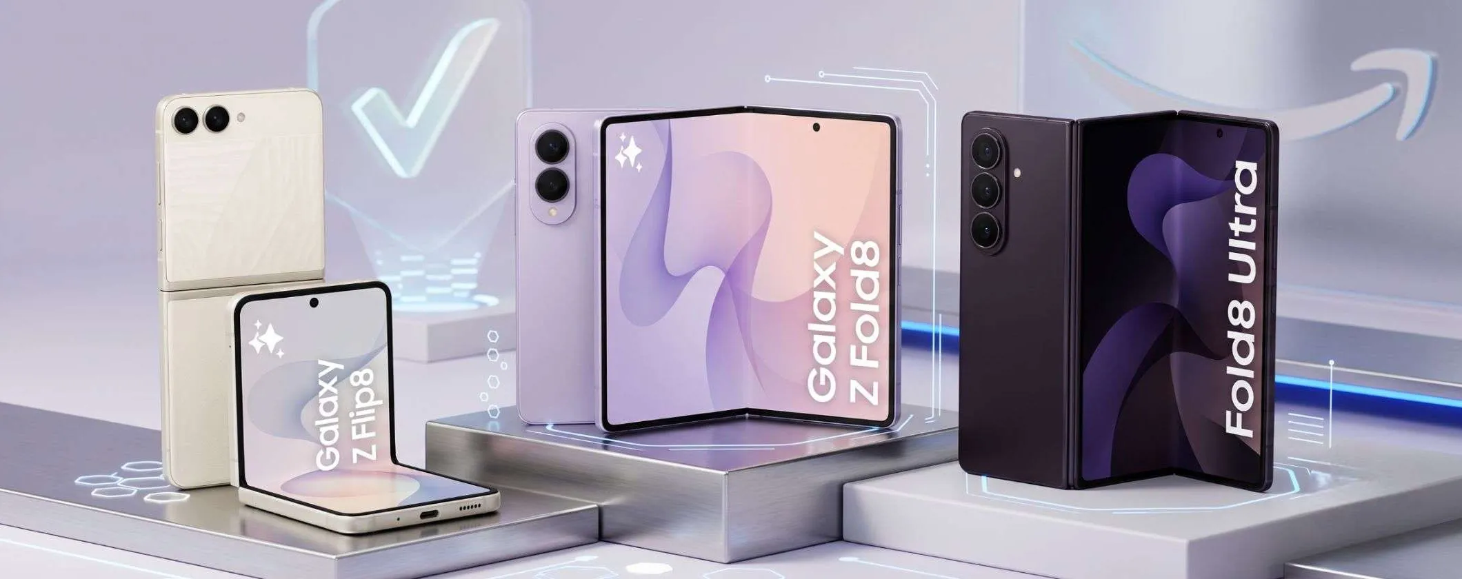 Samsung Galaxy Z Flip8, Fold8 e Fold8 Ultra sono già in preordine su Amazon