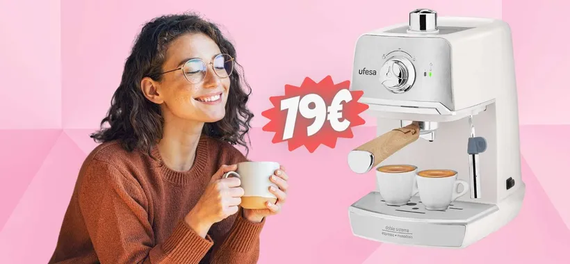Macchina per caffè espresso e cappuccino tua a 40€ in MENO