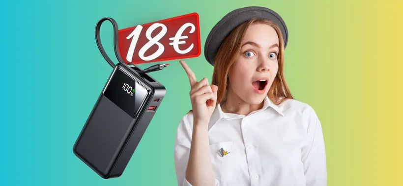 Power Bank LEGGERO e POTENTE con capacità da 20000mAh a SOLI 18€