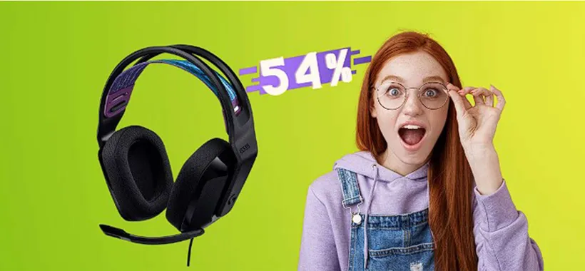 Cuffie gaming Logitech in SCONTO del 54%, OFFERTA a tempo limitato