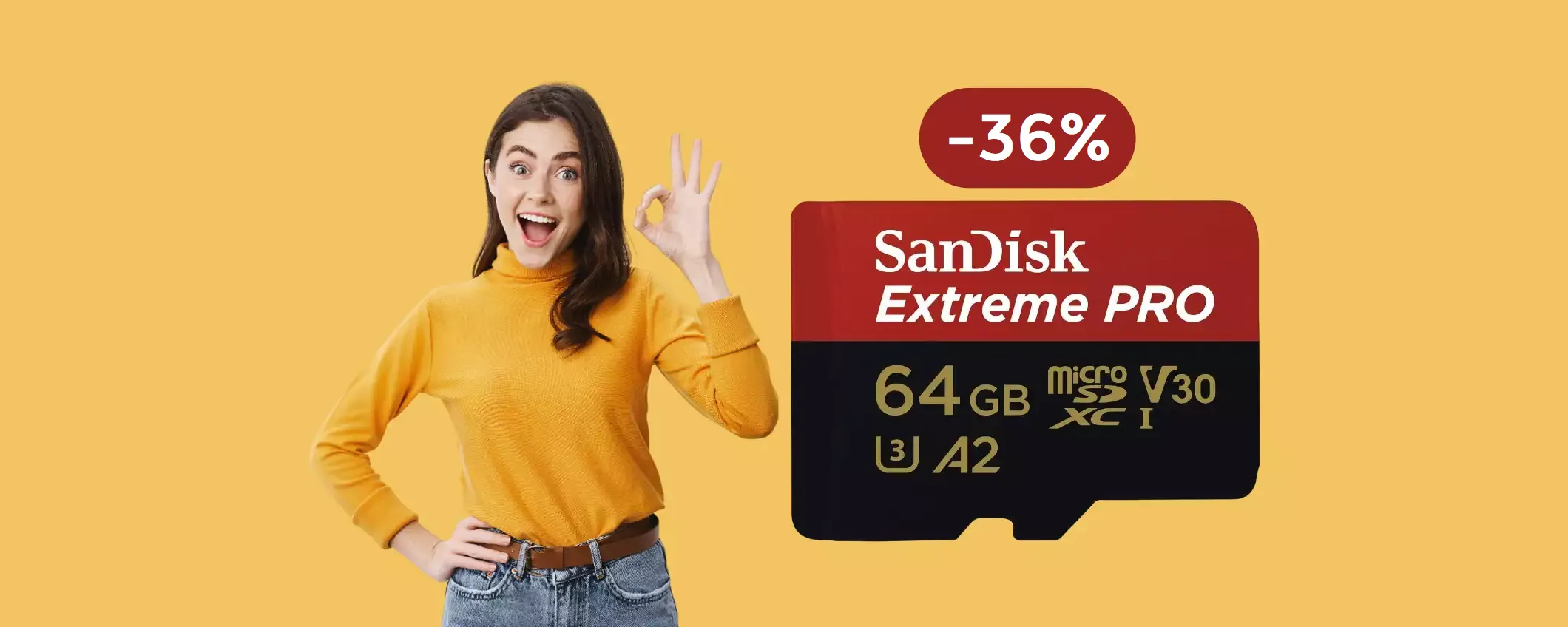 MicroSD SanDisk 64GB: un PORTENTO a prezzo imbattibile (21€)