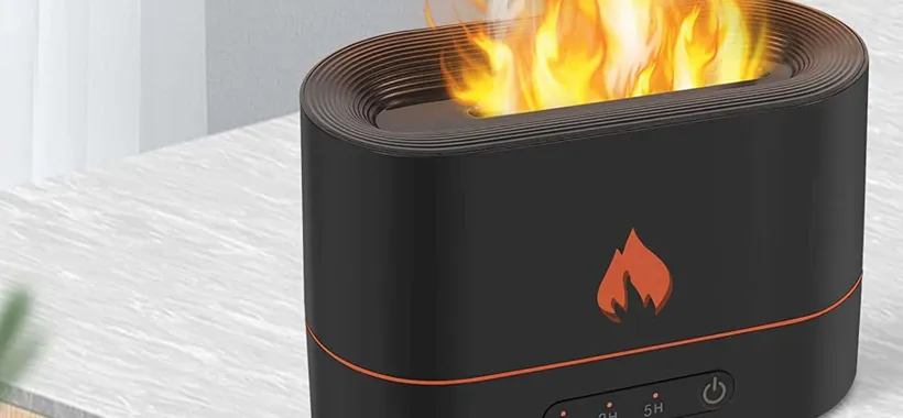 Il diffusore di aromi con umidificatore ed effetto camino è uno SPETTACOLO (21€)