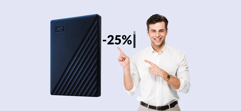 Hard disk esterno 2TB per Mac: oggi lo porti a casa con soli 88€