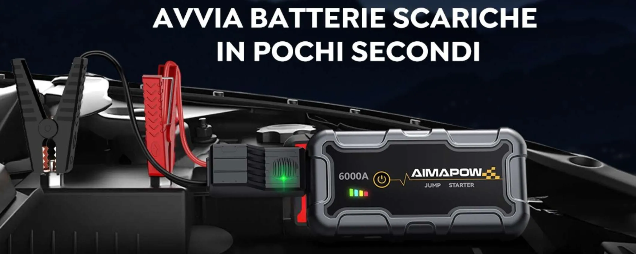 Batteria scarica all'improvviso? Nessun problema con questo avviatore di emergenza