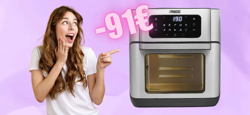 Friggitrice ad aria da 10L con cestello rotante e 3 griglie (-91€)