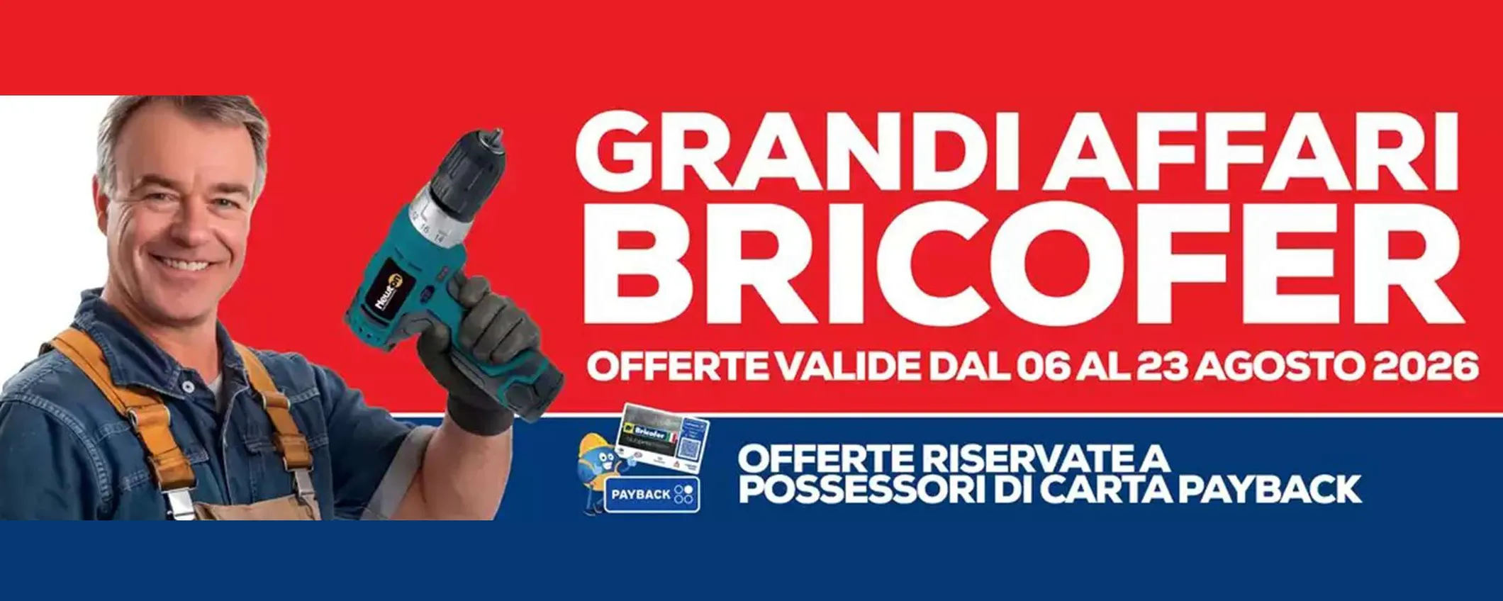 Volantino Bricofer, grandi affari fai da te: dall'idropulitrice al trapano