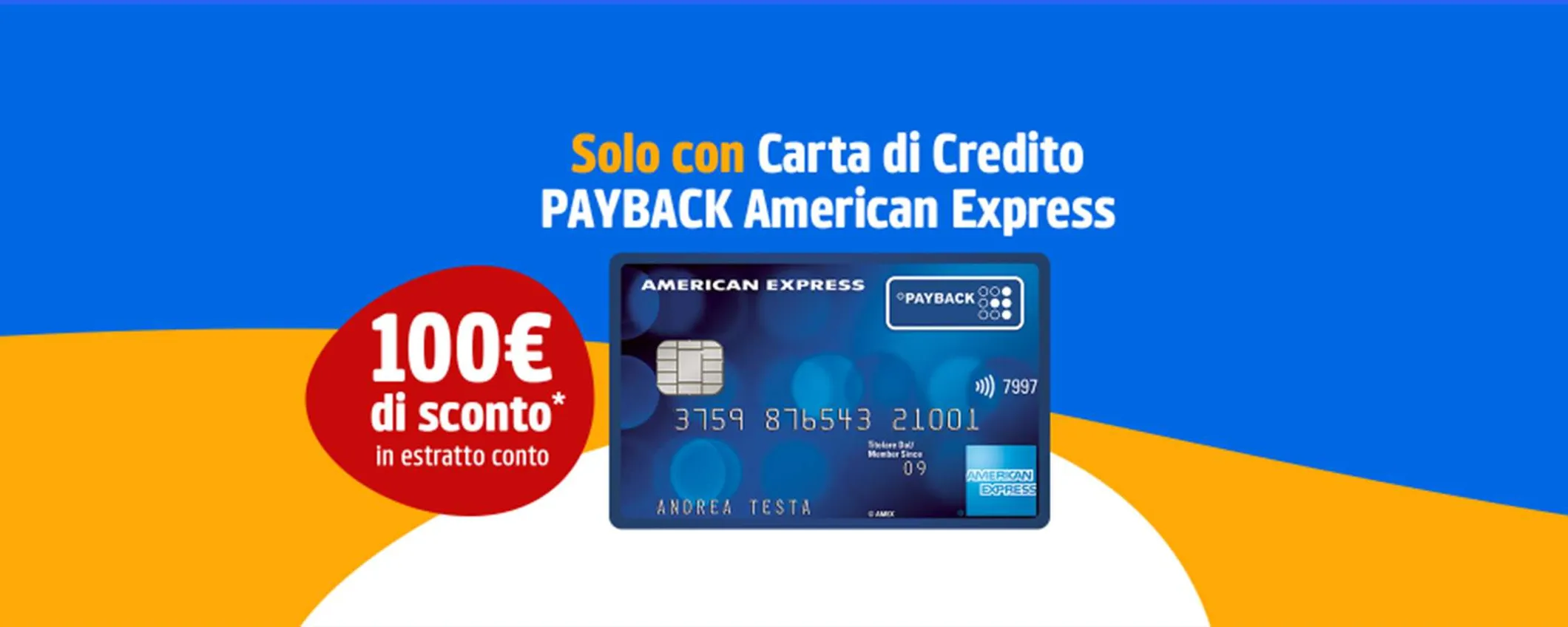 100€ di sconto con la Carta PAYBACK AMEX: attivala entro il 19 febbraio