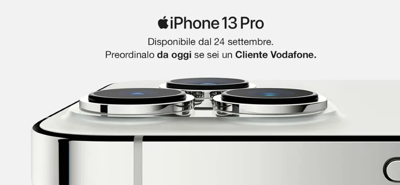 iPhone 13: con Vodafone da 27,99€ per 24 mesi!