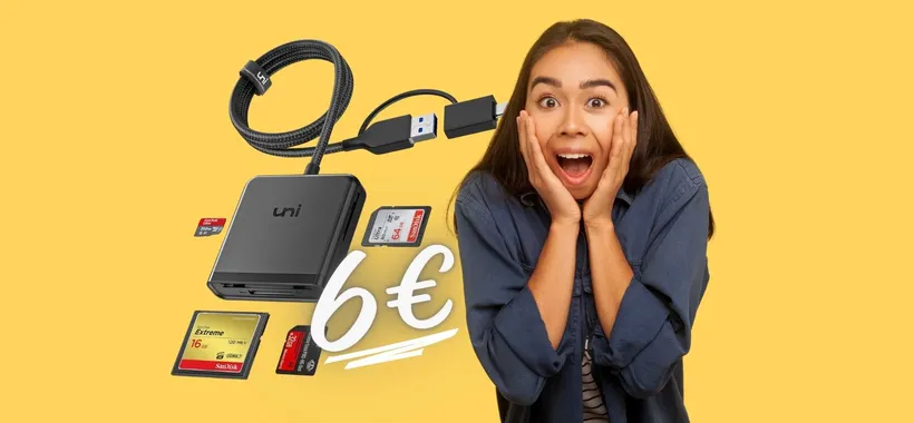 FOLLIA Amazon: solo 6€ per questo lettore di schede SD 4 in 1 (limitatissimo)