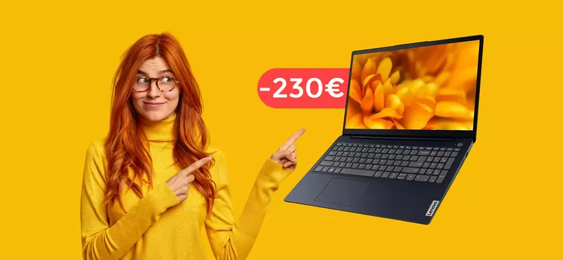 Notebook Lenovo 15,6'' con 512GB di SSD: c'è uno SCONTO fuori di testa