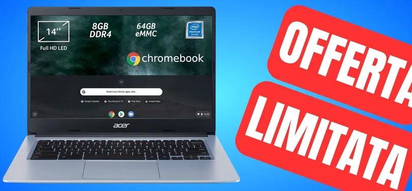 Chromebook Acer: occasione AMAZON in offerta a TEMPO