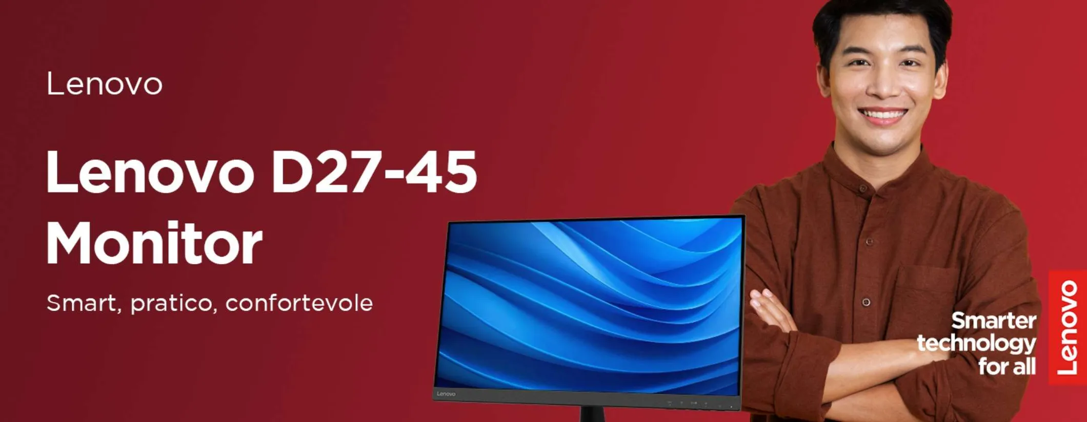 Monitor Lenovo D27-45 sotto i 100€ su Amazon: che affarone!