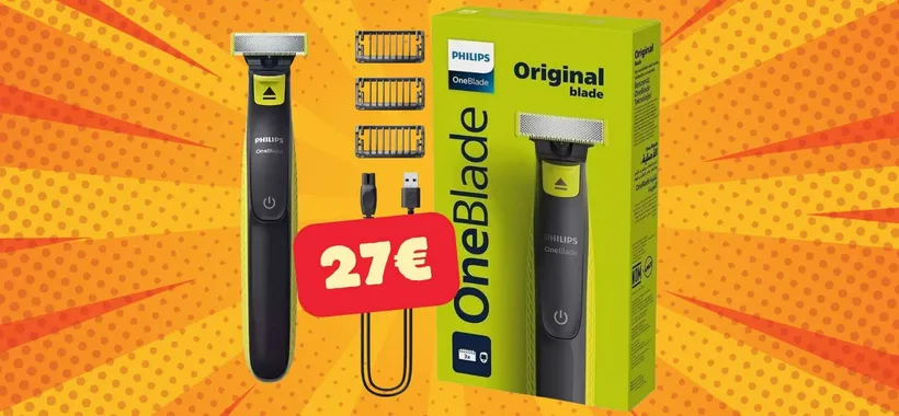 Philips OneBlade: rasatura perfetta con lame che non irritano la pelle (27€)