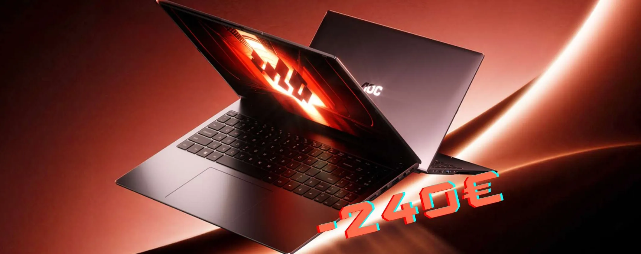 Notebook AOC da gaming con Ryzen 7 e AMD Radeon 680M in sconto di 240€