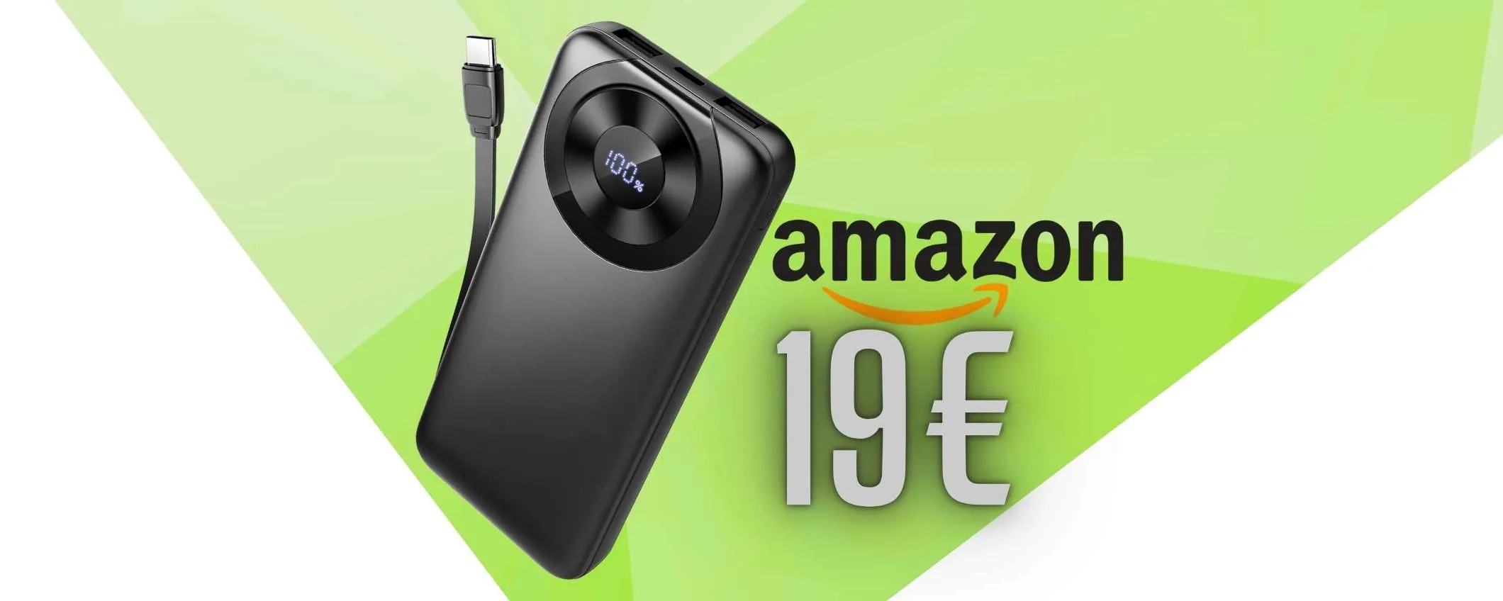 Ricarica lontano da casa con questo Power Bank da 10000mAh a 19€