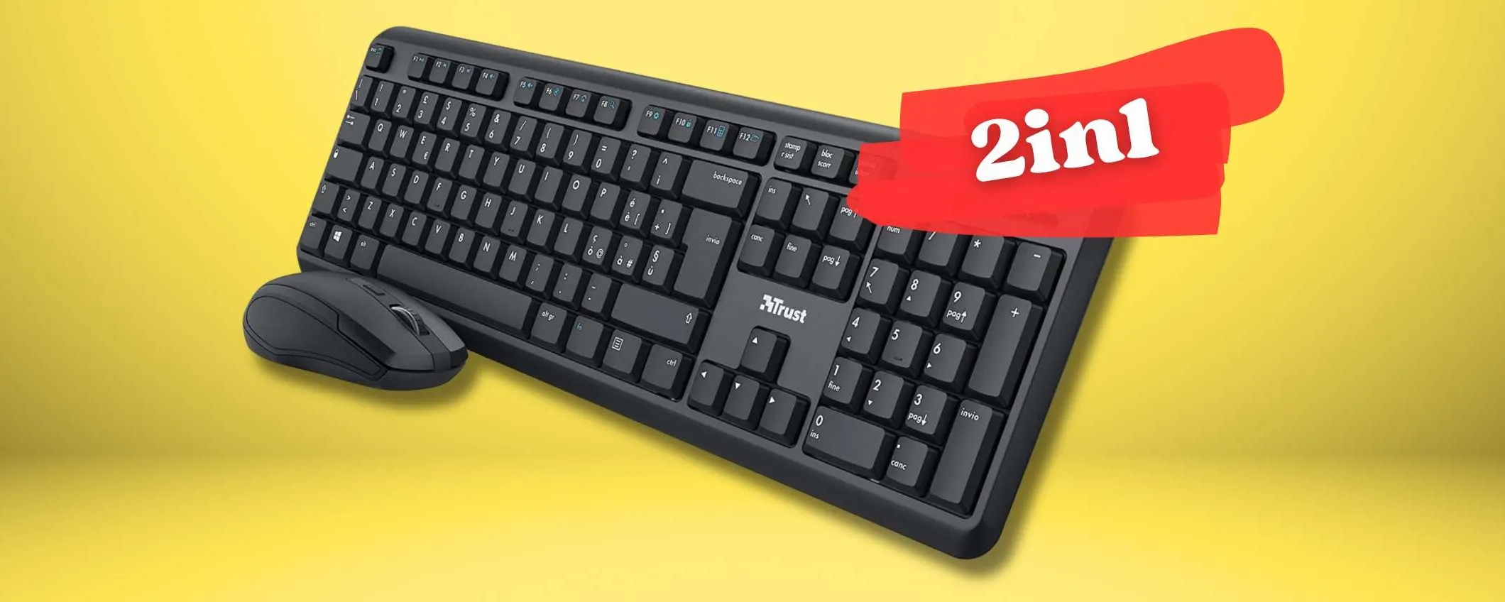 Trust YMO per tastiera e mouse WIRELESS a prezzo ESAGERATO
