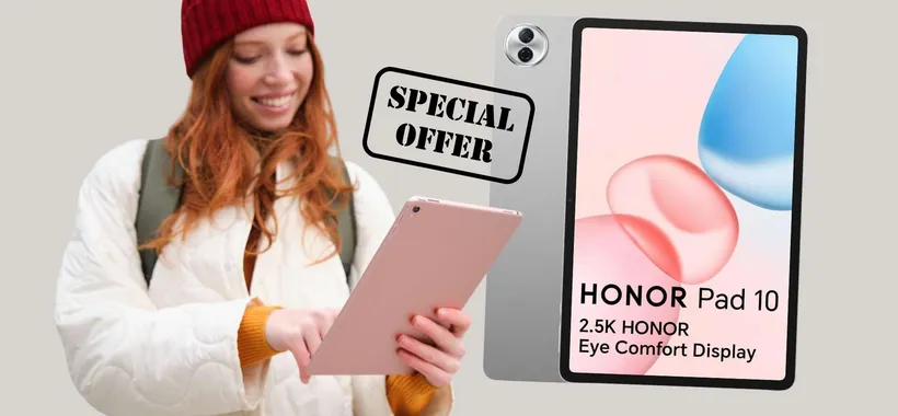 HONOR Pad 10 (8/256GB) da 12,1 pollici oggi è imperdibile con il doppio sconto
