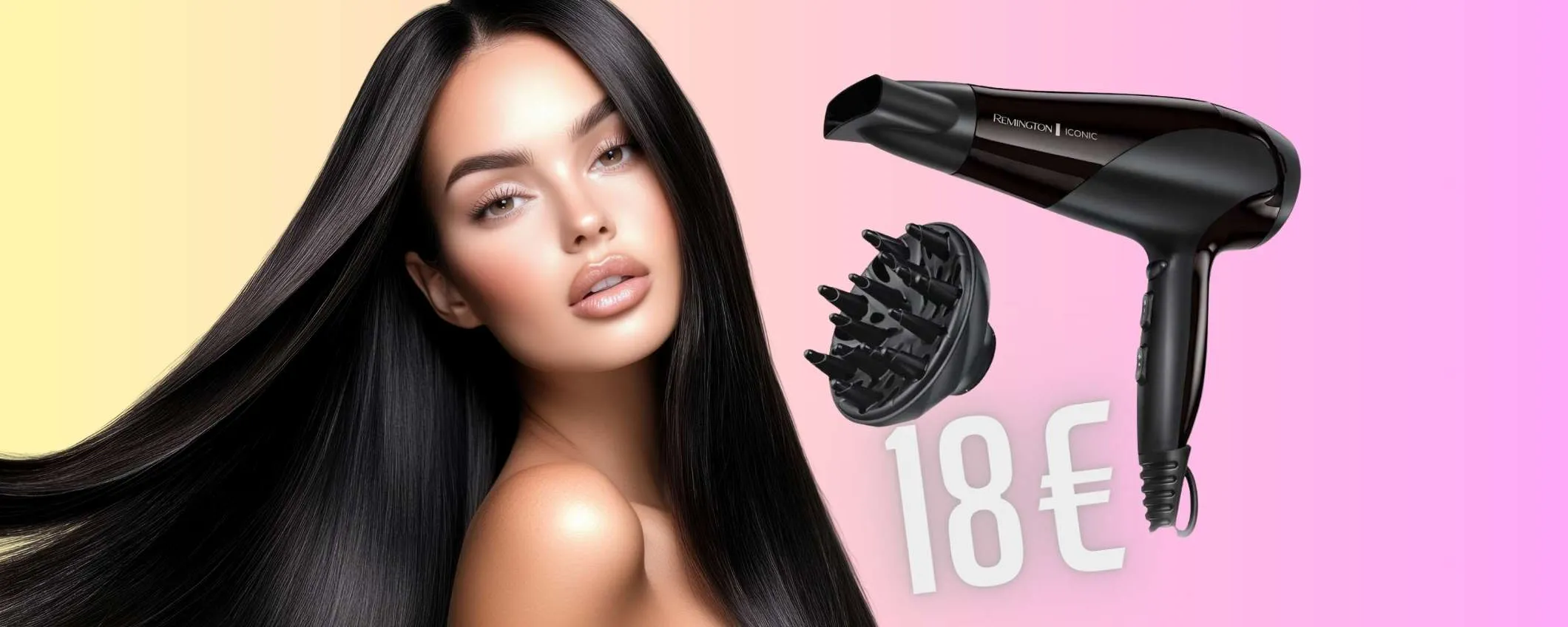 Remington: asciugacapelli leggero e potente a soli 18€ su Amazon