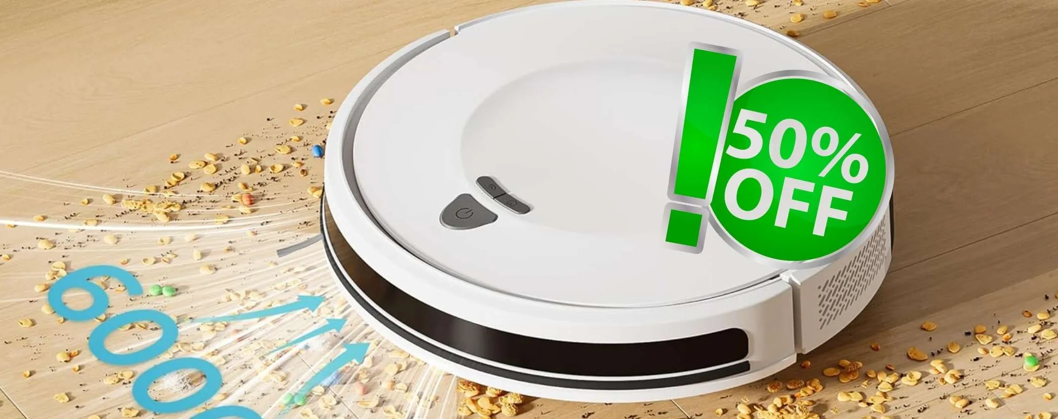 Robot aspirapolvere fantastico ora a metà prezzo su Amazon (-50%)