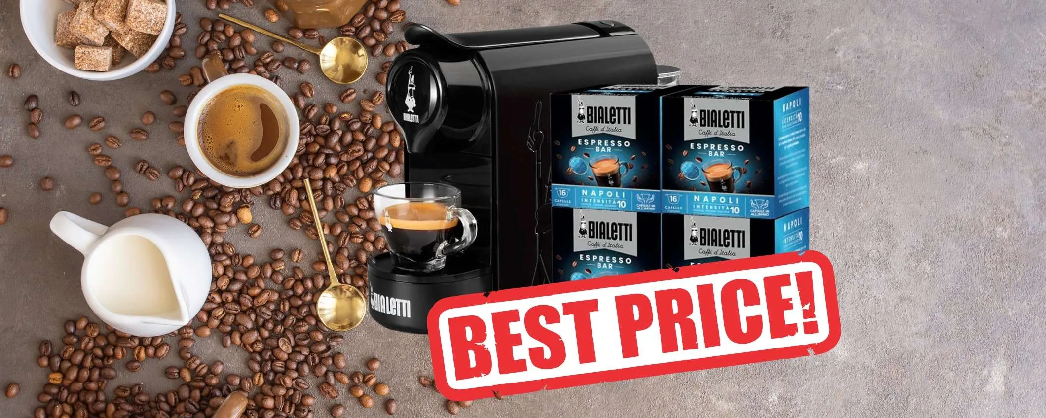 Bialetti Gioia: la mitica macchina per espresso con OMAGGIO di 64 capsule